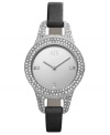 Swarovski elements crystallize the slim silhouette of this AX Armani Exchange watch.