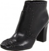 Rockport Women's Helena Stud Ankle Bootie,Black Smooth Calf,9.5 M US