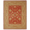 Safavieh AN522A 9-Feet by 12-Feet Anatolia Collection Handmade Hand-Spun Wool Area Rug, Red and Ivory