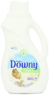 Downy Ultra Fabric Softener Free and Sensitive Liquid, 40-Load (34 fl. oz.) Bottle (Pack of 6)