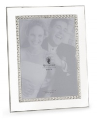 This silver-plated frame displays the classic elegance of Waterford. Makes a thoughtful gift.