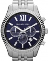 Michael Kors - Oversize Silver Color Stainless Steel Lexington Chronograph Watch - MK8280