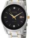 Caravelle by Bulova Men's 45D105 Diamond Black Dial Bracelet Watch