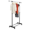 Honey-Can-Do GAR-01124 Expandable Bar Garment Rack, Chrome/Black