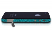 iPhone 4S Sparkling Glitter Vinyl Antenna Wrap for AT&T , Sprint, and Verizon - Sparkling Turquoise