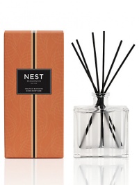 Orange blossom, orchid, tiare flower and freesia are combined with tangerine, lemon and musk. NEST Fragrances Reed Diffusers are carefully crafted with the highest quality fragrance oils and are designed to continuously fill your home with a lush, memorable fragrance. The alcohol-free formula releases fragrance slowly and evenly into the air for approximately 90 days. To intensify the fragrance, occasionally flip the reeds over. 5.9 oz. 