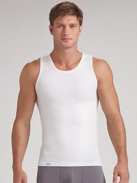 An essential underlayer or workout separate with an exclusive design that builds in physiotherapy taping techniques to gently pull the shoulders back and promote optimal alignment. Seamless stitching and targeted mesh provides a breathable, second skin fit. Polyester/nylon/spandex; machine wash Imported