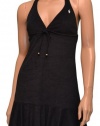 POLO Ralph Lauren Women's Big Pony Halter Dress Bikini Cover up Black-Medium