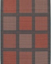 Couristan Recife Summit Terracotta/Black Area Rug 3'9x5'5