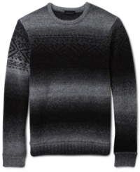 This cashmere cotton blend sweater by DKNY Jeans offers lux warmth and modern style.