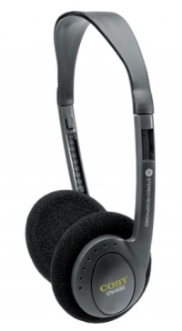 Coby CVH32 Lightweight Stereo Headphones (Black)