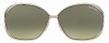 Tom Ford Carla FT0157 Sunglasses - 28P Shiny Rose Gold (Gradient Green Lens) - 66mm