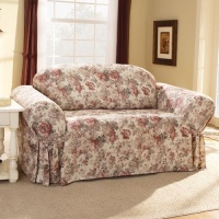 Sure Fit 121327246_L-RED Chloe Loveseat Slipcover, Red