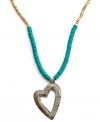 Show the love. Strung with wooden beads and a hand-cut and hammered pendant, this Heart of Haiti necklace is crafted by a co-op that supports women's employment in local communities.