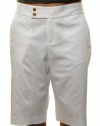 Lauren Green Label By Ralph Lauren Women's Gold Button Bermuda Shorts White-Size 12