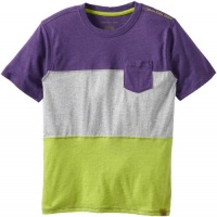 Hurley Boys 8-20 Short Sleeve Colorblock Slub Tee, Purple, X-Large