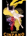 Asti Cinzano Wine 30x40 Limited-Edition Artistic Planked Wood Sign by Leonetto Cappiello