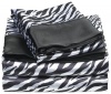 Divatex Home Fashions Royal Opulence Satin Sheet Set Zebra Queen