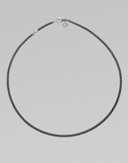 From the Chain Collection. A thin chain of blackened sterling silver is at once bold and delicate.Sterling silver Length, about 17 Lobster clasp Imported