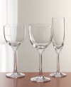 Striking simplicity and meticulous detail combine in this fine crystal wineglass. Adorned with an intricately cut crosshatch design where the stem meets the glass, this piece adds an understated elegance to any occasion. Holds 7 oz.