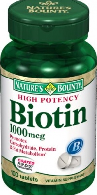 Nature's Bounty Biotin 1000mcg, 100 Tablets (Pack of 3)