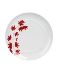 Sprinkle your table with vibrant red flowers with the light and breezy Pure Red dinner plates from Mikasa. The classic shape makes this dinnerware and dishes collection ideal for everyday use while the airy, organic design also makes a festive dinner party set.