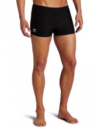 Speedo Men's Race Endurance+ Polyester Solid Square Leg Swimsuit