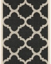 Safavieh CY6243-266 Courtyard Collection Indoor/Outdoor Area Rug, 2-Feet by 3-Feet 7-Inch, Black and Beige