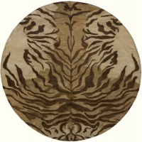 Area Rug 7x7 Round Animal Inspirations Sand Color - Momeni Serengeti Rug from RugPal