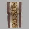 Diva Safari Gold Striped Leopard Print Wire Edged Christmas Ribbon 4 x 10 Yards