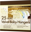 Closet Complete Baby Size Ultra Thin No Slip Velvet Hangers, Ivory, Set of 25