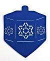 Dreidel you shall play. Keep spirits high for eight days and beyond with Hanukkah placemats featuring blue felt cut with stars of David.