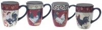 Certified International La Provence Rooster 20-Ounce Mug, Set of 4