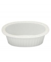 This pristine white serveware features gently scalloped rims and raised patterns of cascading vines. Perfect for casual dining or formal entertaining, this charming oval baker is sure to enhance mealtime at your home. Can go from freezer to oven! From Lenox's dinnerware and dishes collection.