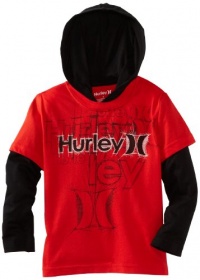 Hurley Boys 2-7 Grapher Hooded Slider, Regal Red, 5