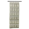 Household Essentials 24-Pocket Over-The-Door Shoe Organizer Made from 95% Recycled Materials, Celery Green