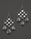 With a geometric design, John Hardy's sterling silver Dot earrings lend a modern look, detailed with faceted hematite.