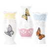 Lenox Butterfly Meadow Colors 4-3/4-Inch Small Vase, Set of 3