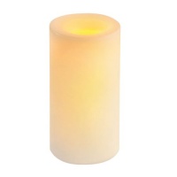 Inglow CG54600WH00 Flameless Round Pillar Candle, 6-Inch Tall, White