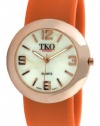 TKO ORLOGI Women's TK614-ROR Rose Gold Slap Metal Orange Watch