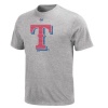 MLB Mens Texas Rangers Bases Loaded Steel Heather Short Sleeve Basic Tee By Majestic