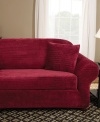 Sure Fit Stretch Royal Diamond 2-Piece Chair Slipcover, Wine