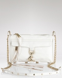 Take a shine to round-the-clock accessorizing with this metallic leather crossbody from Rebecca Minkoff. This bag adds cool glamour worn over the shoulder or tucked under your arm as a clutch.