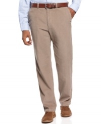 A classic favorite, with the comfort of your favorite pair of jeans. These Haggar pants feel just as great as they look.