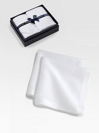 A duo of cotton batiste handkerchiefs from the iconic Saville Row creator of fine men's furnishings. Boxed set of 2Each, 18½ squareMachine washImported