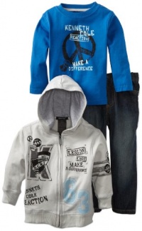 Kenneth Cole Boys 2-7 Hoodie Top 3 Piece Pant Set