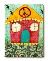 Bring Peace Home 14x20 Limited-Edition Artistic Planked Wood Sign by Cindy Wunsch