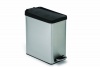 simplehuman Profile Step Trash Can, Brushed Stainless Steel, 10 Liters / 2.6 Gallons