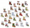 Bucilla 86261 More Tiny Stockings Counted Cross Stitch Ornament Kit, 3-1/2-Inch by 3-1/2-Inch, Set of 30