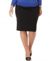 MICHAEL Michael Kors' collection of plus size clothes presents this smart, stylish pencil skirt you'll wear again and again in your rotation of plus size fashion.